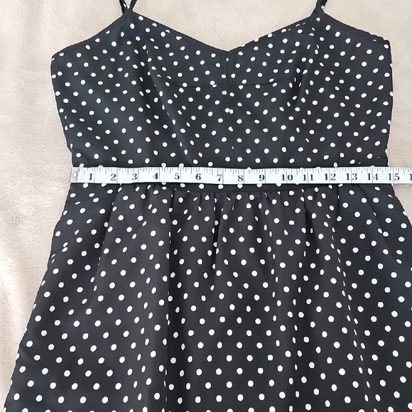 J. Crew Black and White Polka Dot Mini Dress Size 10 - Picture 8 of 9